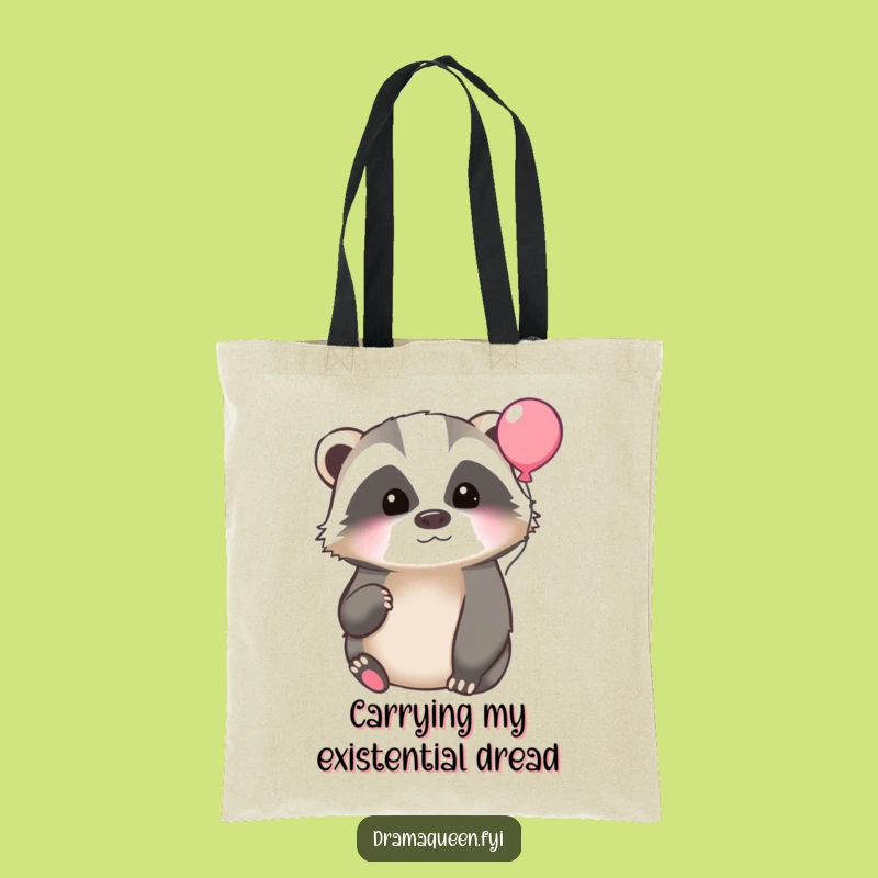 Funny Badger Balloon Tote Bag - Carry Your Thoughts in Style