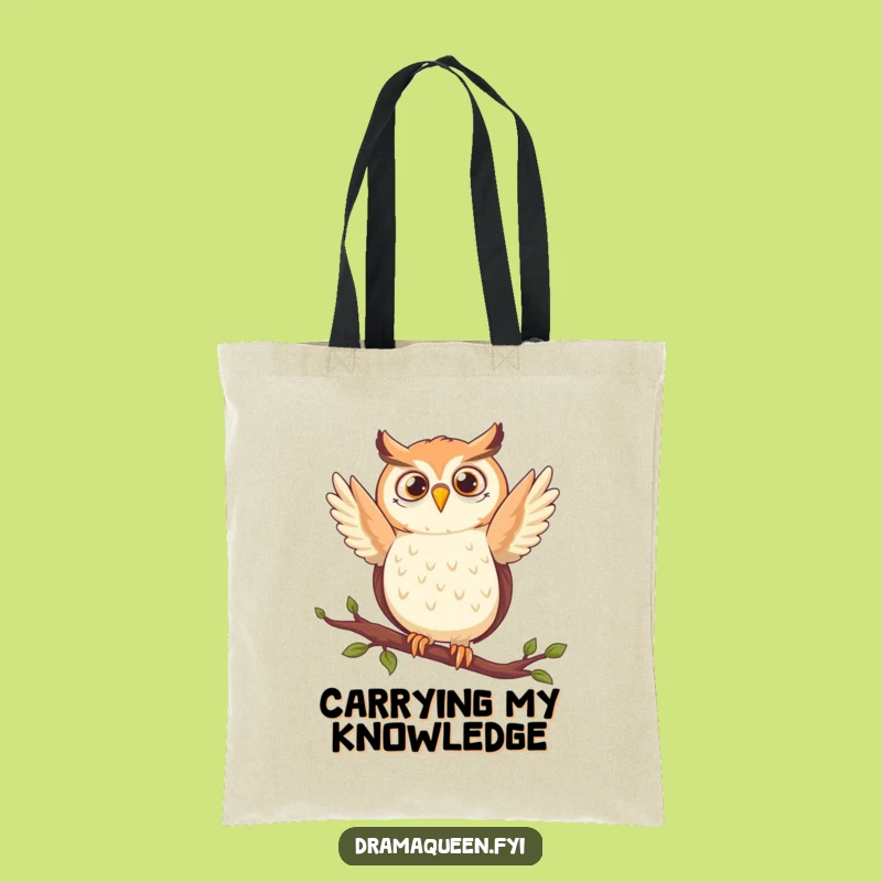 Funny Owl Tote Bag: Dramatic Pose, Wise Delight, Stylish & Hilarious