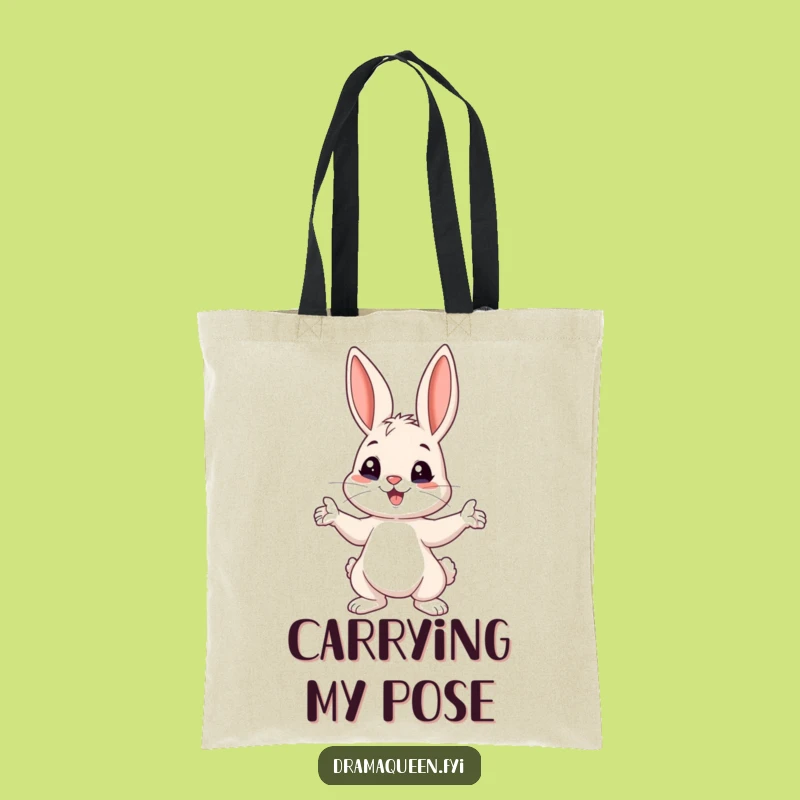 Funny Bunny Pose Tote Bag: Carry Your Playful Style with Humorous Flair