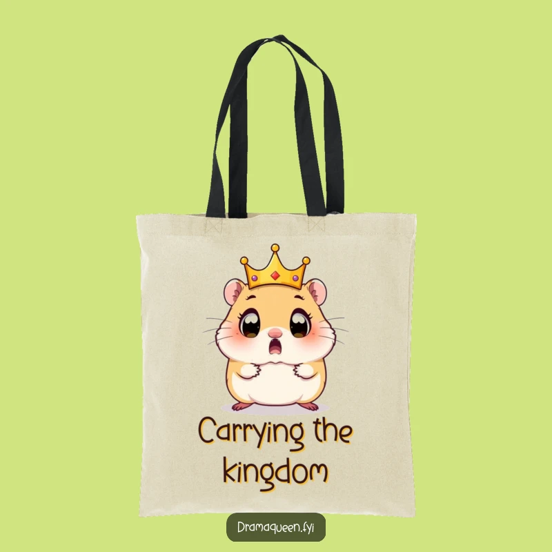 Funny Hamster Crown Tote: Carry Your Royal Humor Hilariously