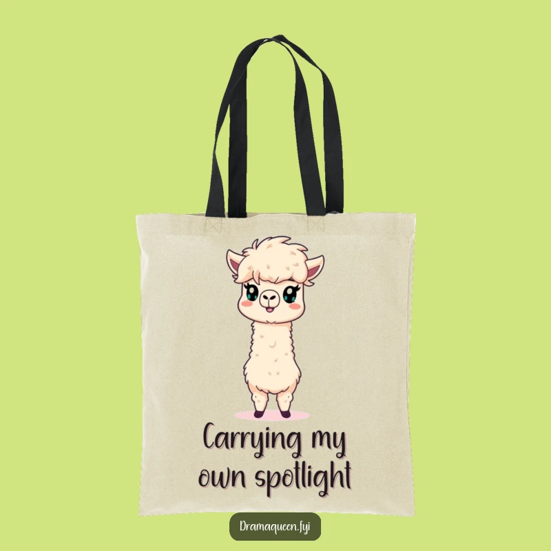 Funny Alpaca Tote Bag: Dramatic Flair and Fluffy Mane Style