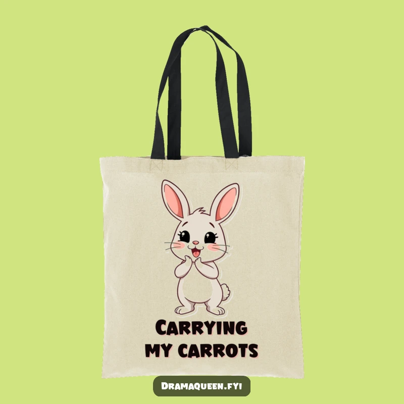 Funny Bunny Curtsey Tote Bag: Cheerful Bunny Practice, Chic & Hilarious Carry-all