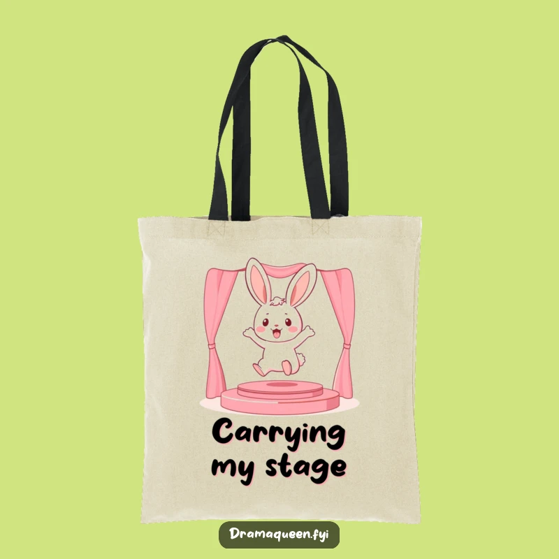 Funny Bunny Stage Tote Bag: Playful Bag for Performers & Star Supporters!