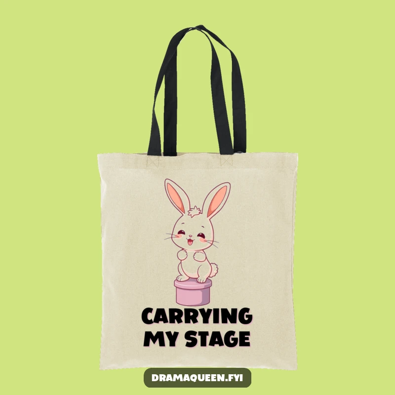Funny Bunny Tote Bag - Posing Rabbit Design, Practical Funny Gift