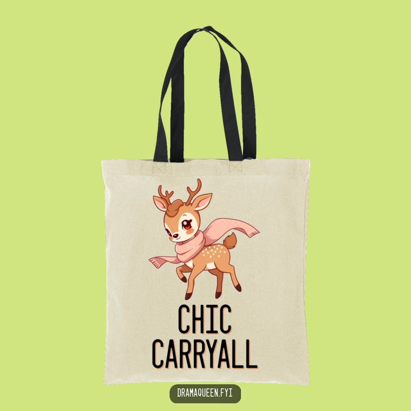 Funny Deer Twirl Tote Bag: Carry Your Essentials with Hilarious Elegance