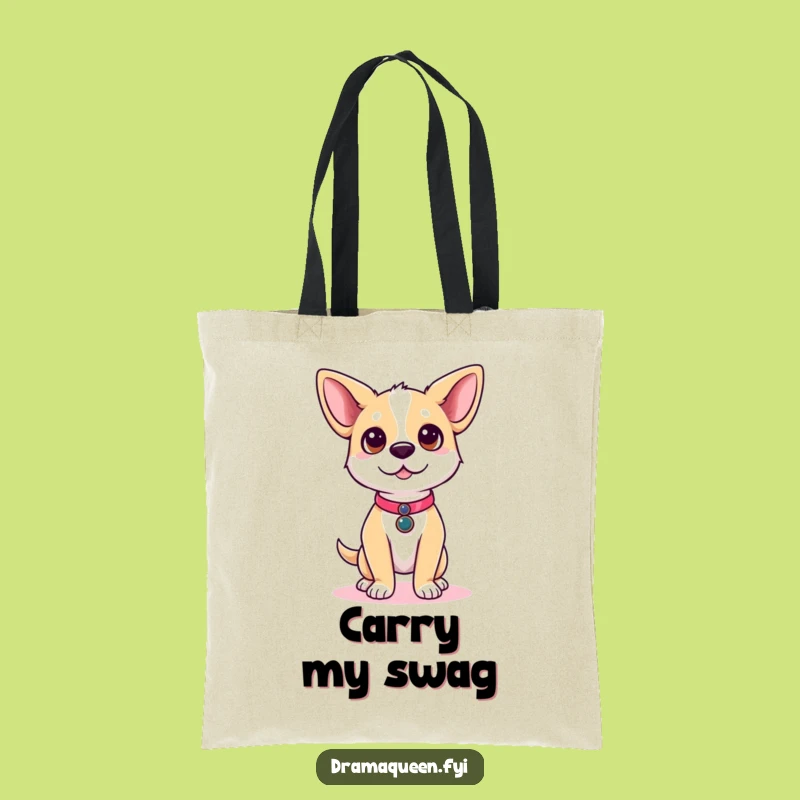 Funny Dog Runway Tote Bag: Cute Dog Posing, Chic & Hilarious Carry-all