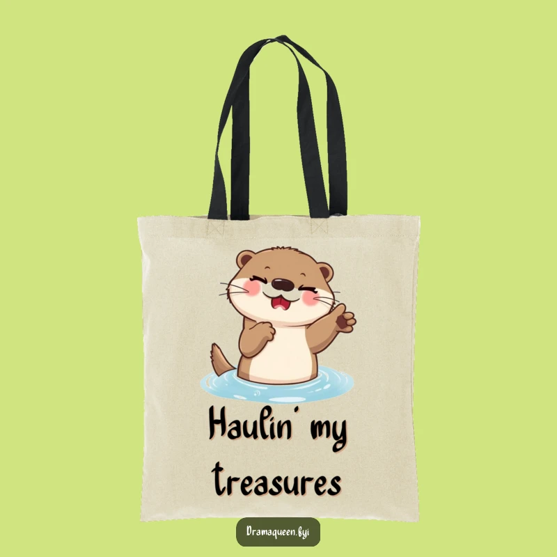 Funny Otter Pose Tote: Carry Your Flair Hilariously
