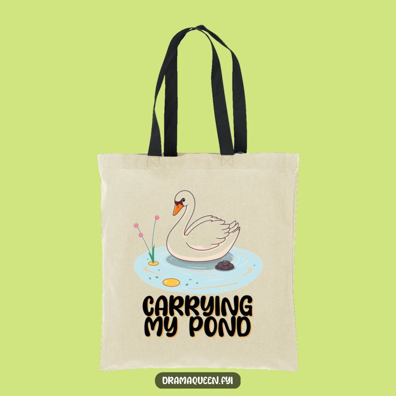 Funny Sassy Swan Tote Bag: Elegant Gliding Humor Accessory, Perfect Gift