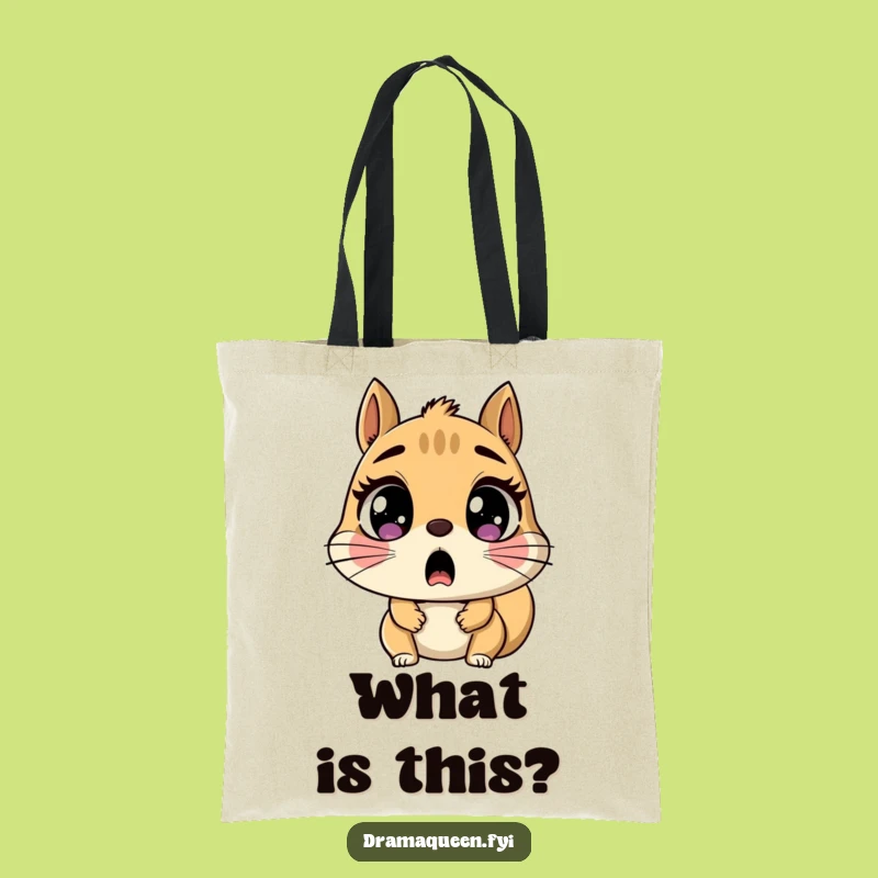 Funny Shocked Squirrel Tote Bag: Durable Character Carryall for Surprise Moments