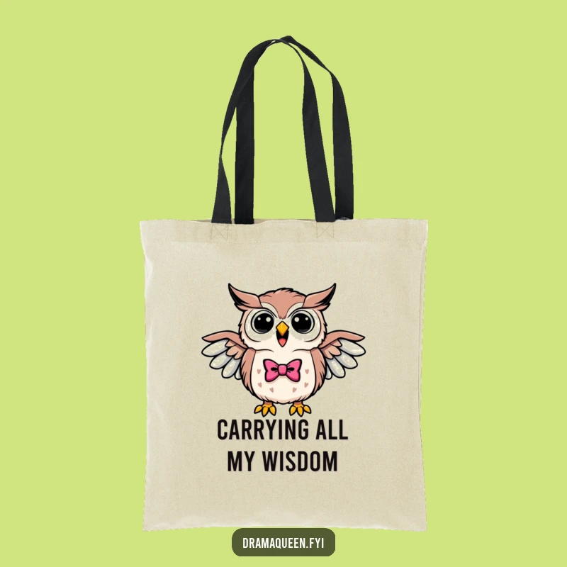 Funny Triumphant Owl Bowtie Tote Bag - Chic & Hilarious Accessory