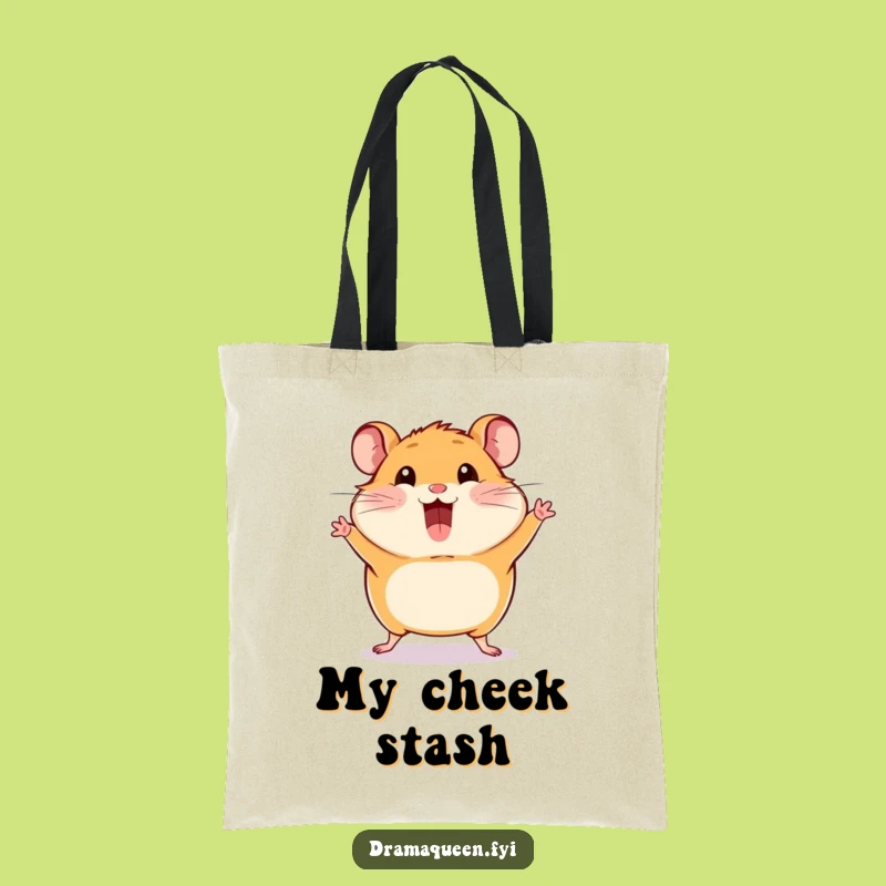 Funny Hamster Pose Tote Bag: Carry Your Essentials with Humorous Puffs